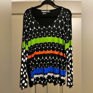 Color and dot Desigual top